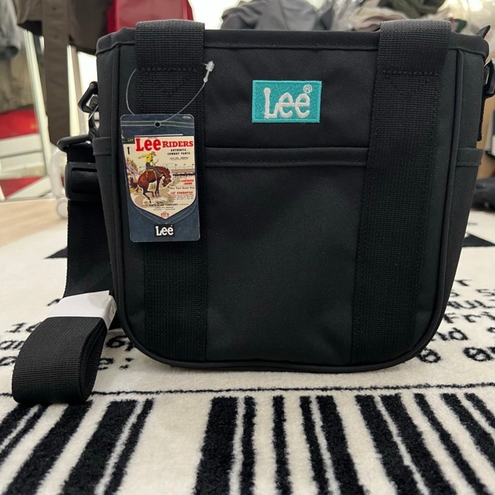 Lee Tokyo Japan Mint Green Box Logo Bucket Sling Messenger Bag